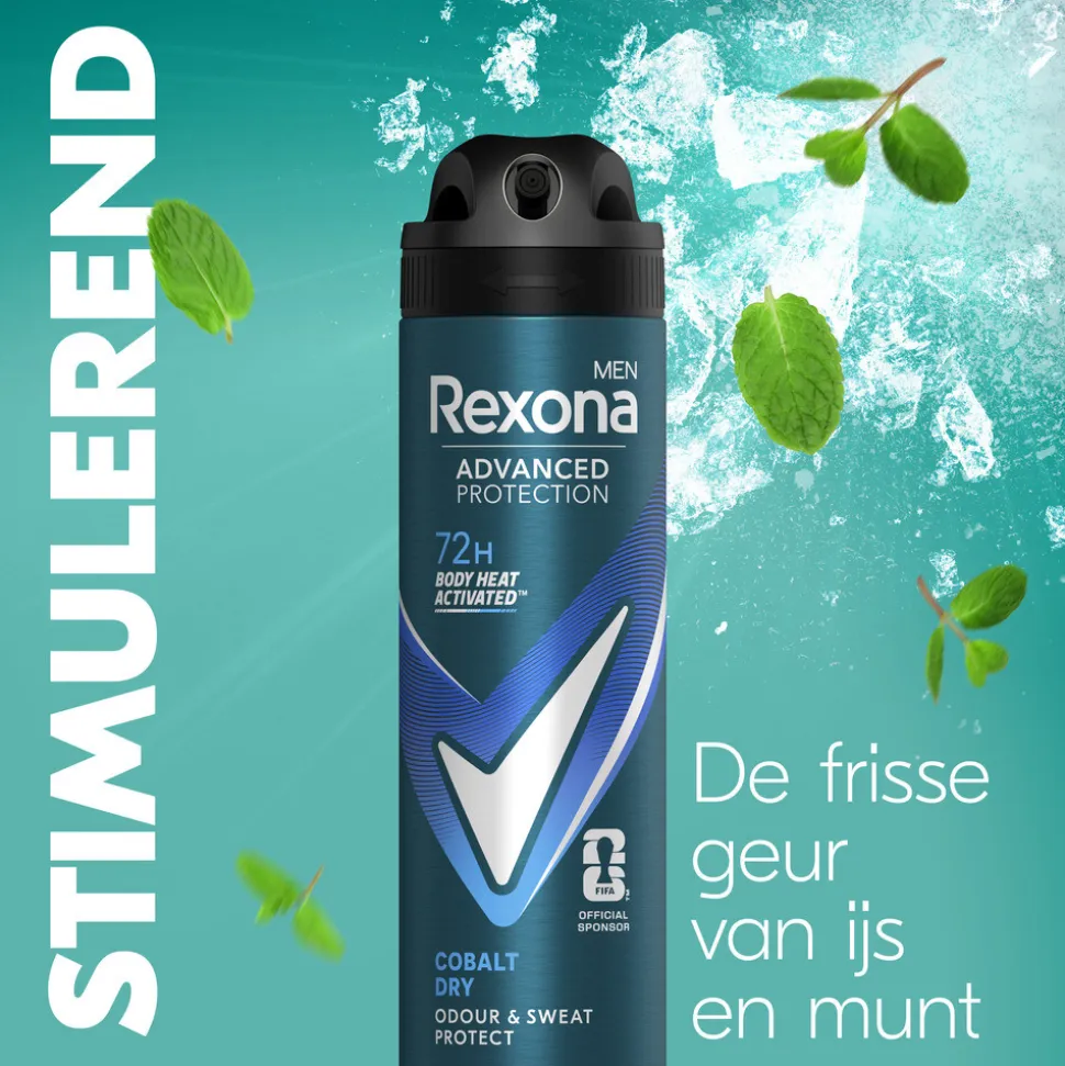 6x Rexona Men Deodorant Spray Advanced Protection Cobalt Dry 150 ml