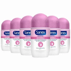 6x Sanex Deodorant Roller Dermo Invisibile 50 ml