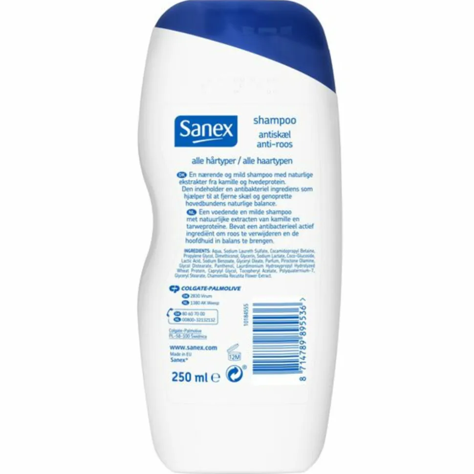 6x Sanex Shampoo Anti-Roos 250 ml