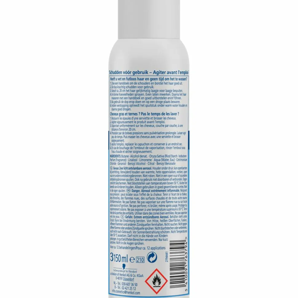 6x Schwarzkopf Droogshampoo Fresh 150 ml