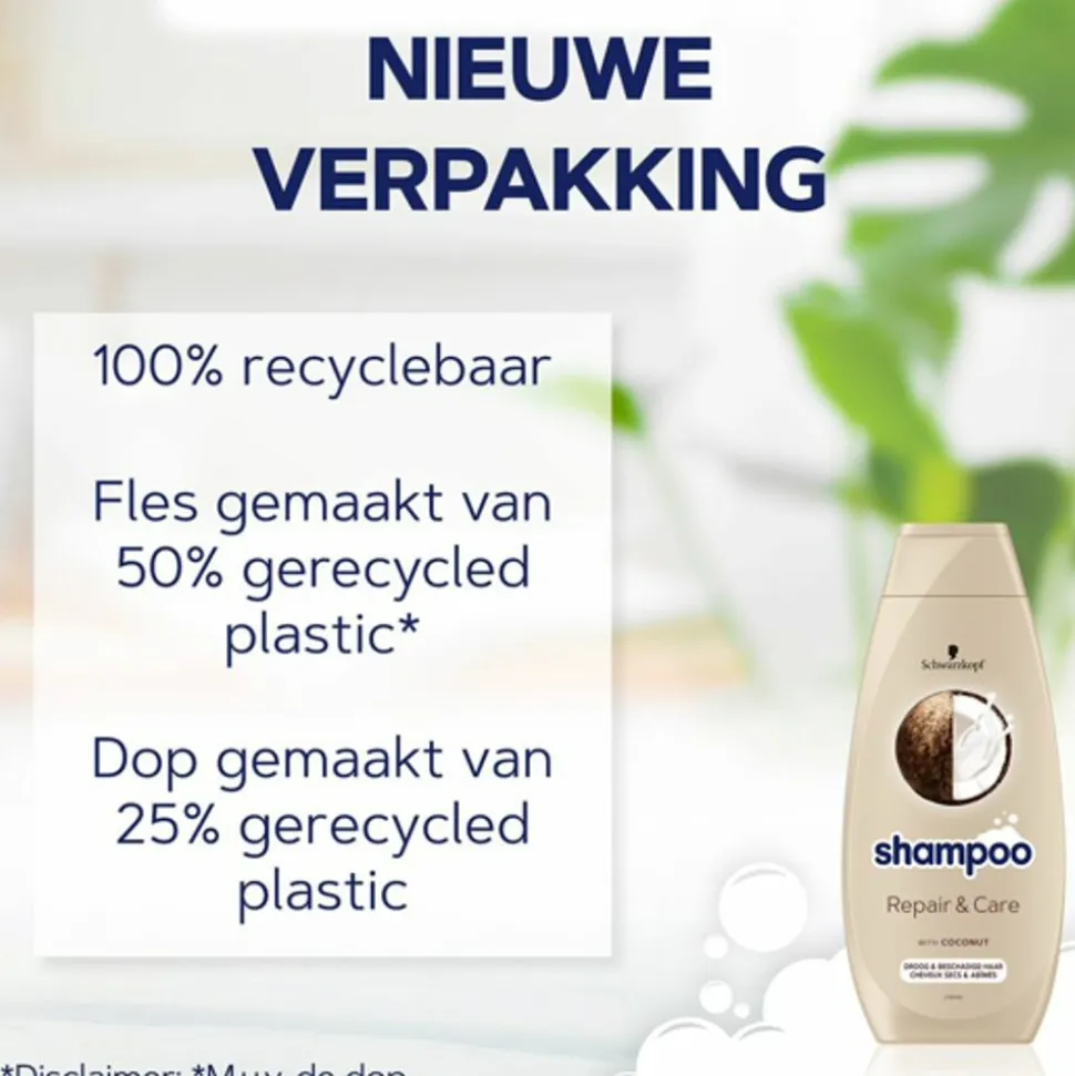 5x Schwarzkopf Repair en Care Shampoo 400 ml