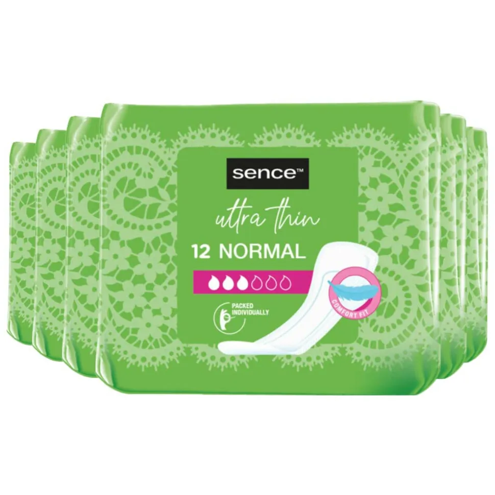 6x Sence Maandverband Normaal Zonder Vleugels 12 stuks