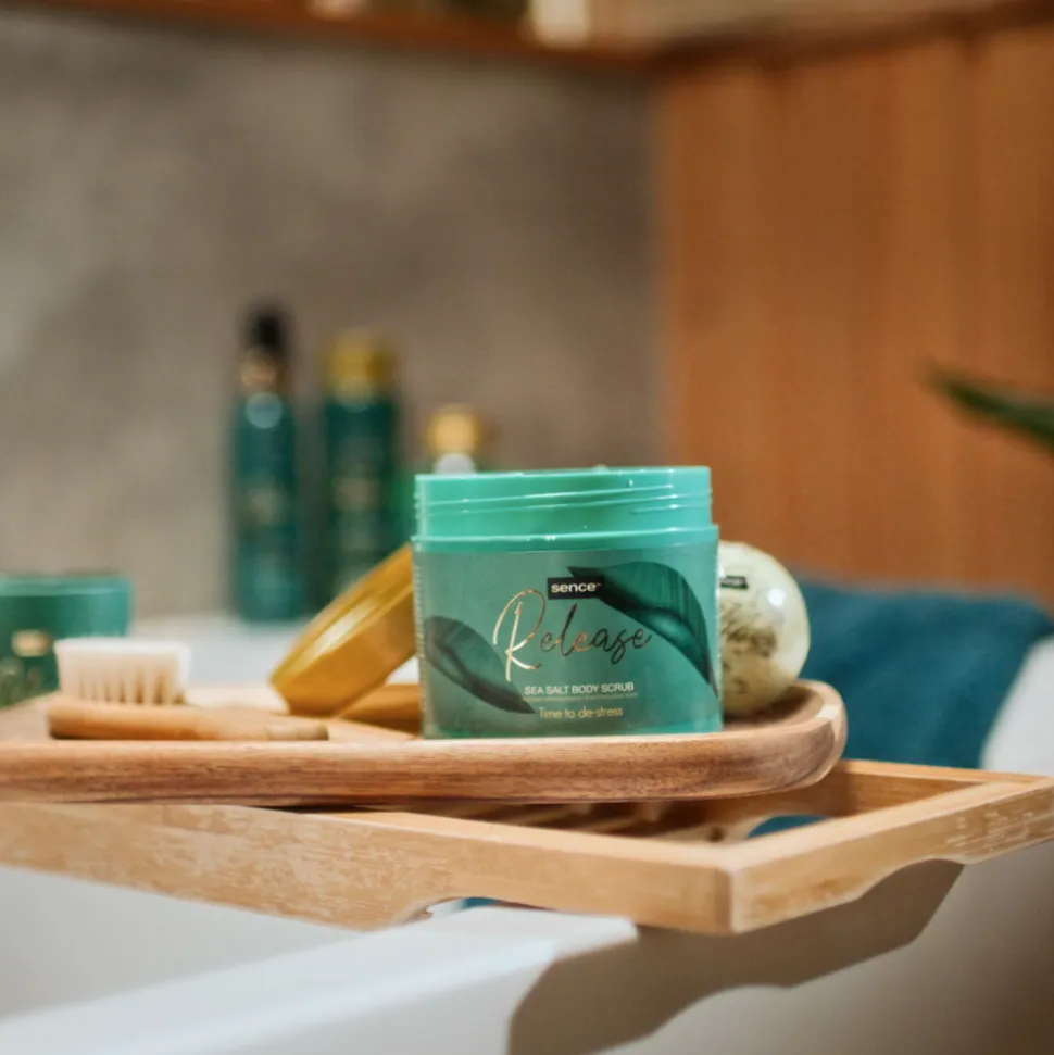 3x Sence Of Wellness Release Sea Salt Body Scrub Time To De-Stress 500 gr