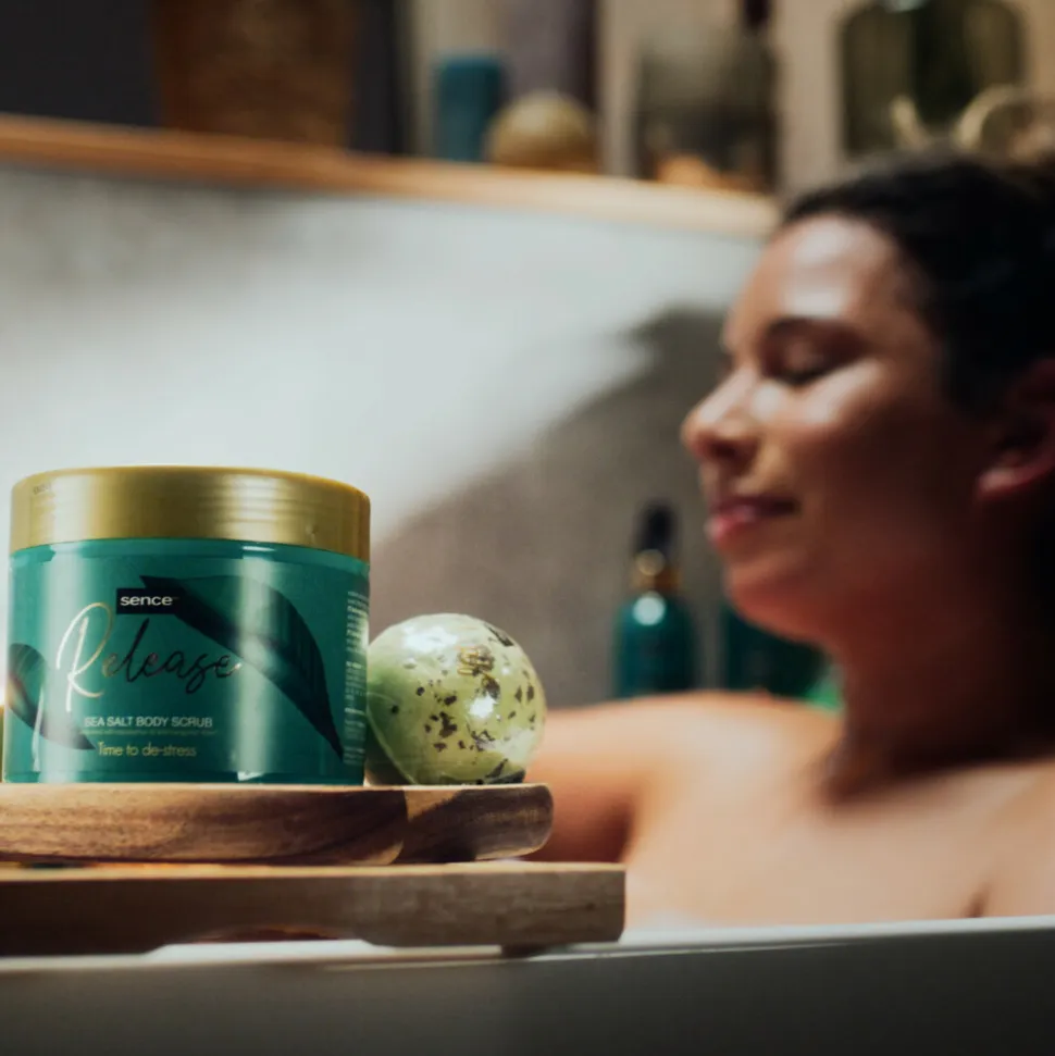 3x Sence Of Wellness Release Sea Salt Body Scrub Time To De-Stress 500 gr