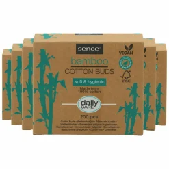 6x Sence Wattenstaafjes Bamboo Katoen 200 stuks