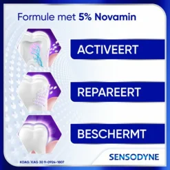 3x Sensodyne Tandpasta Clinical Repair Active White 75 ml