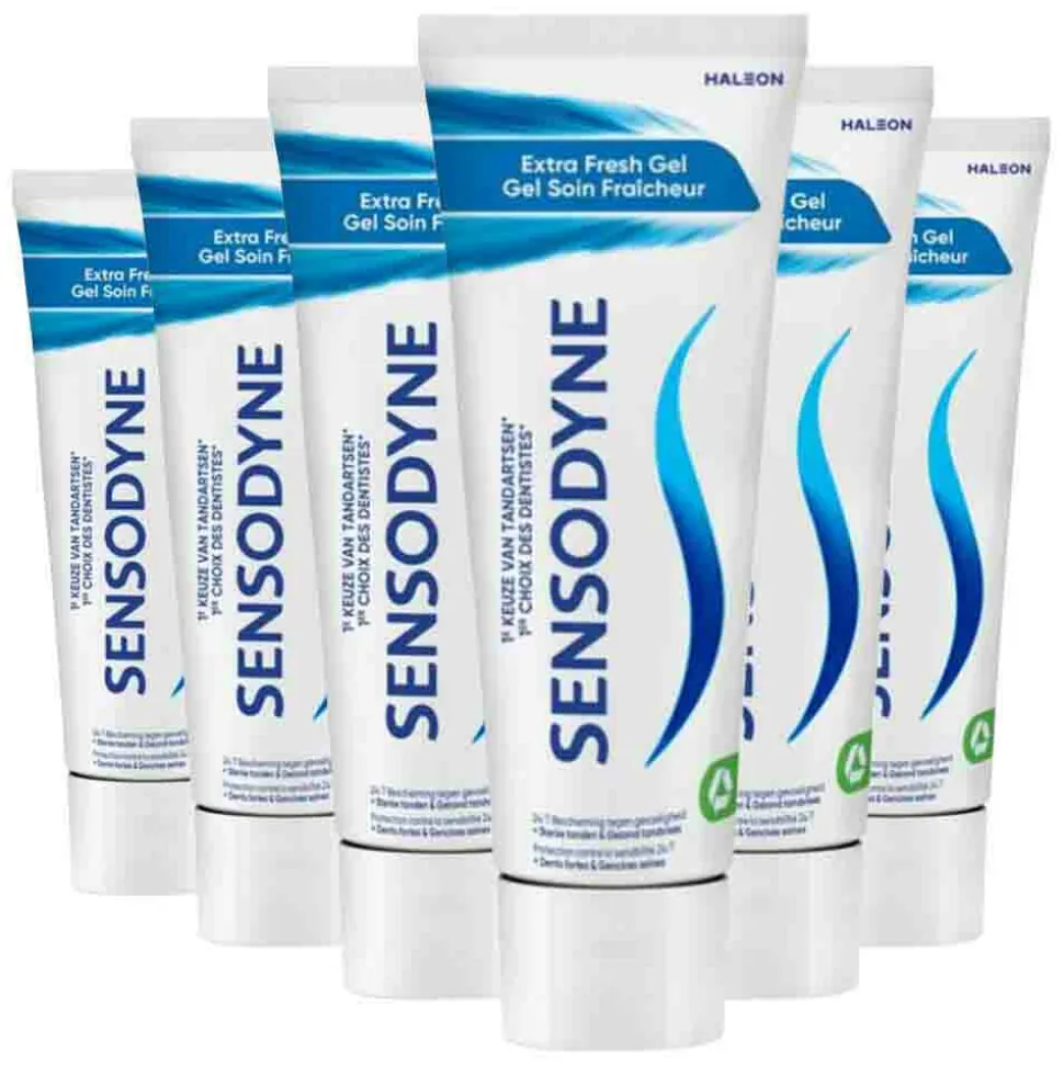 6x Sensodyne Tandpasta Extra Fresh Gel 75 ml