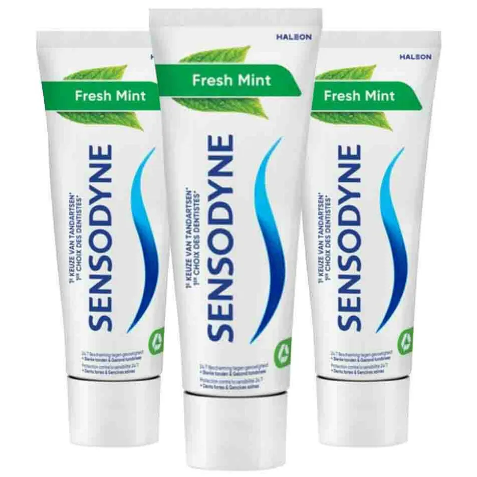 3x Sensodyne Tandpasta Fresh Mint 75 ml