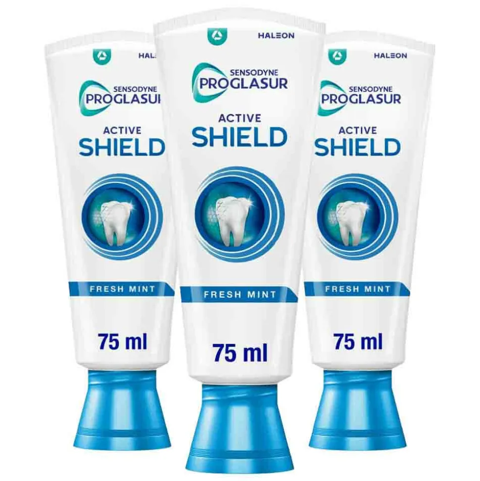 3x Sensodyne Tandpasta ProGlasur Active Shield Fresh Mint 75 ml