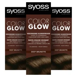 3x Syoss Color Glow Kleuropfrisser Deep Brunette 100 ml