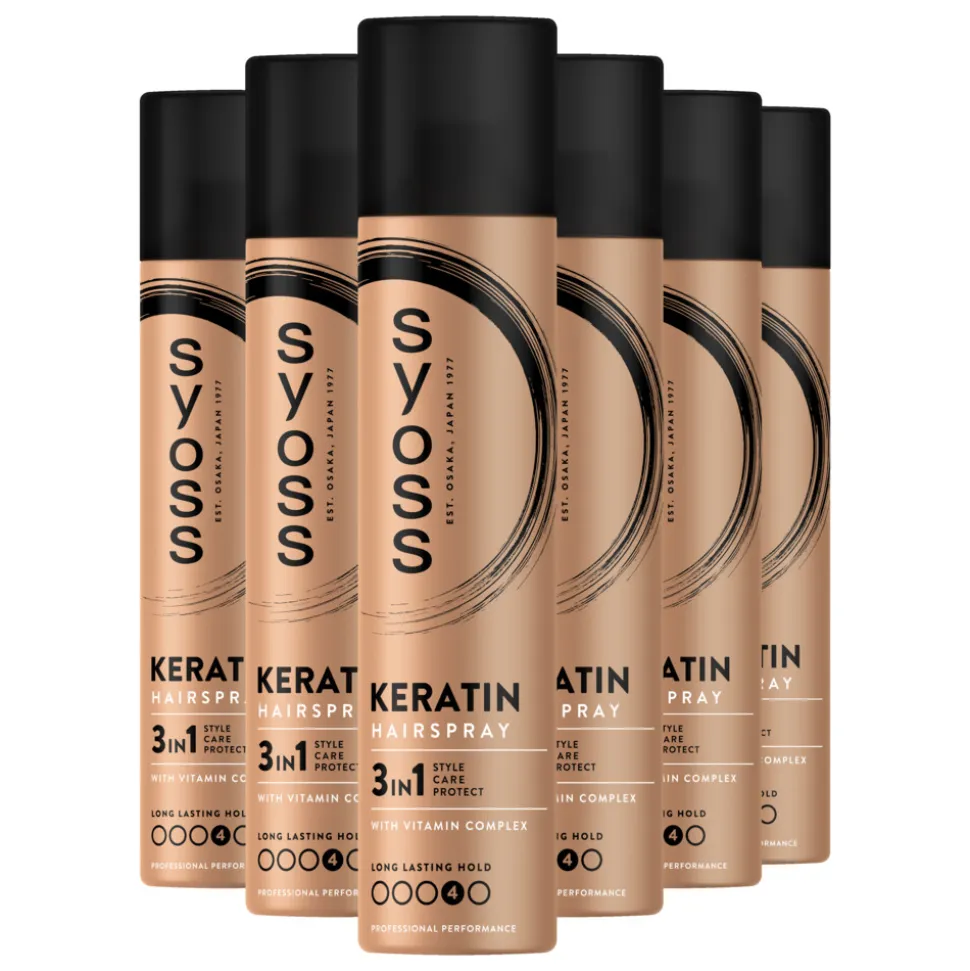 6x Syoss Keratin Haarspray 300 ml