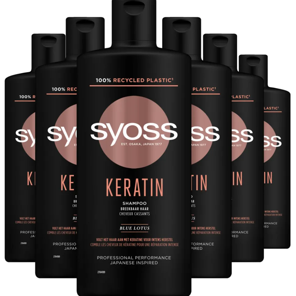 6x Syoss Keratin Shampoo 440 ml