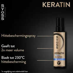 6x Syoss Keratin & Volume Heatprotection Spray 200 ml