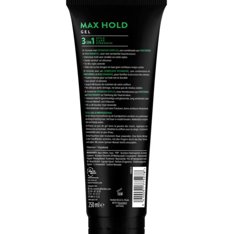 6x Syoss Max Hold Haargel 250 ml