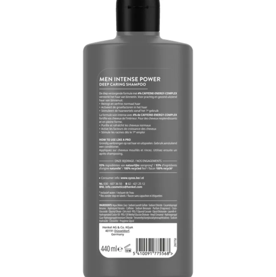 6x Syoss Men Power Shampoo 440 ml