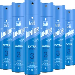 6x Taft Junior Hairspray Extra Strong 250 ml