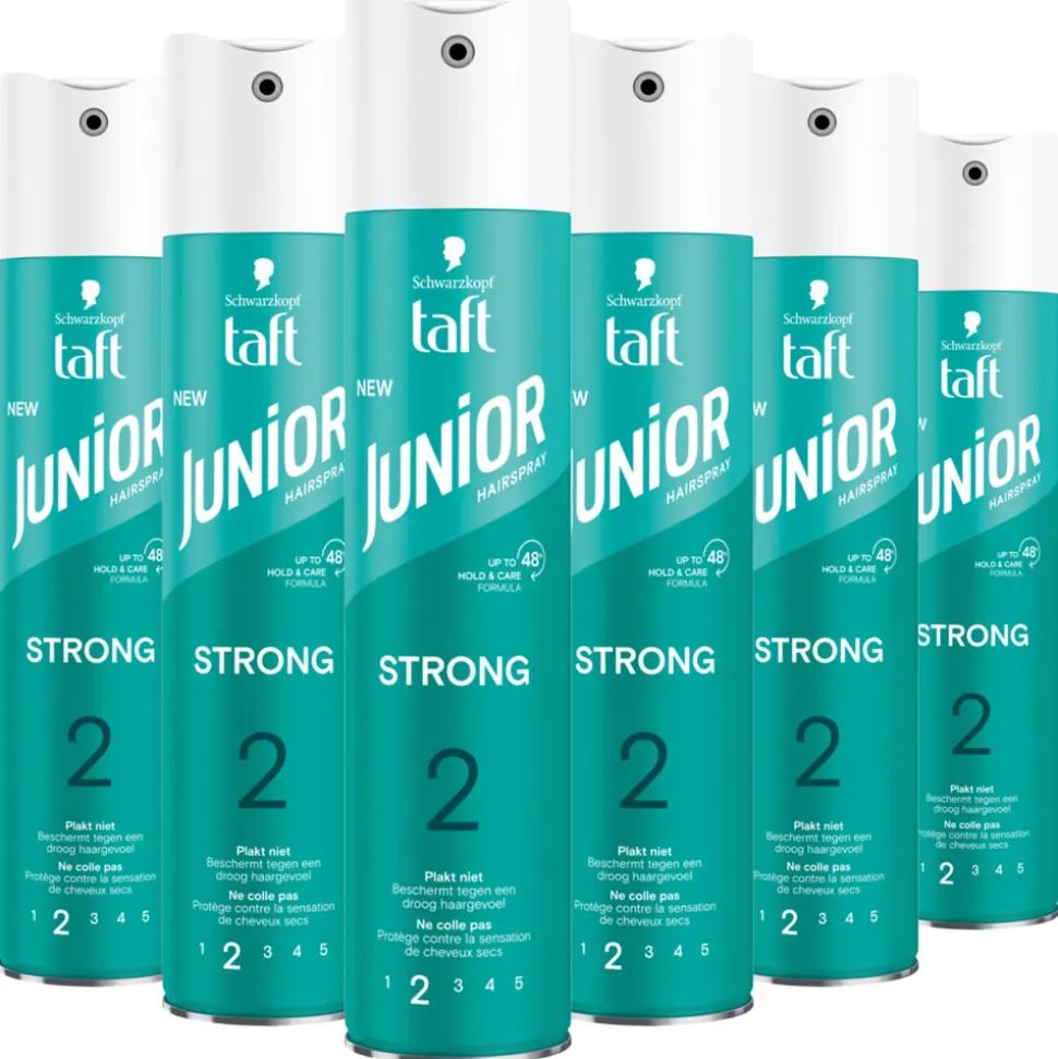6x Taft Junior Hairspray Strong 250 ml