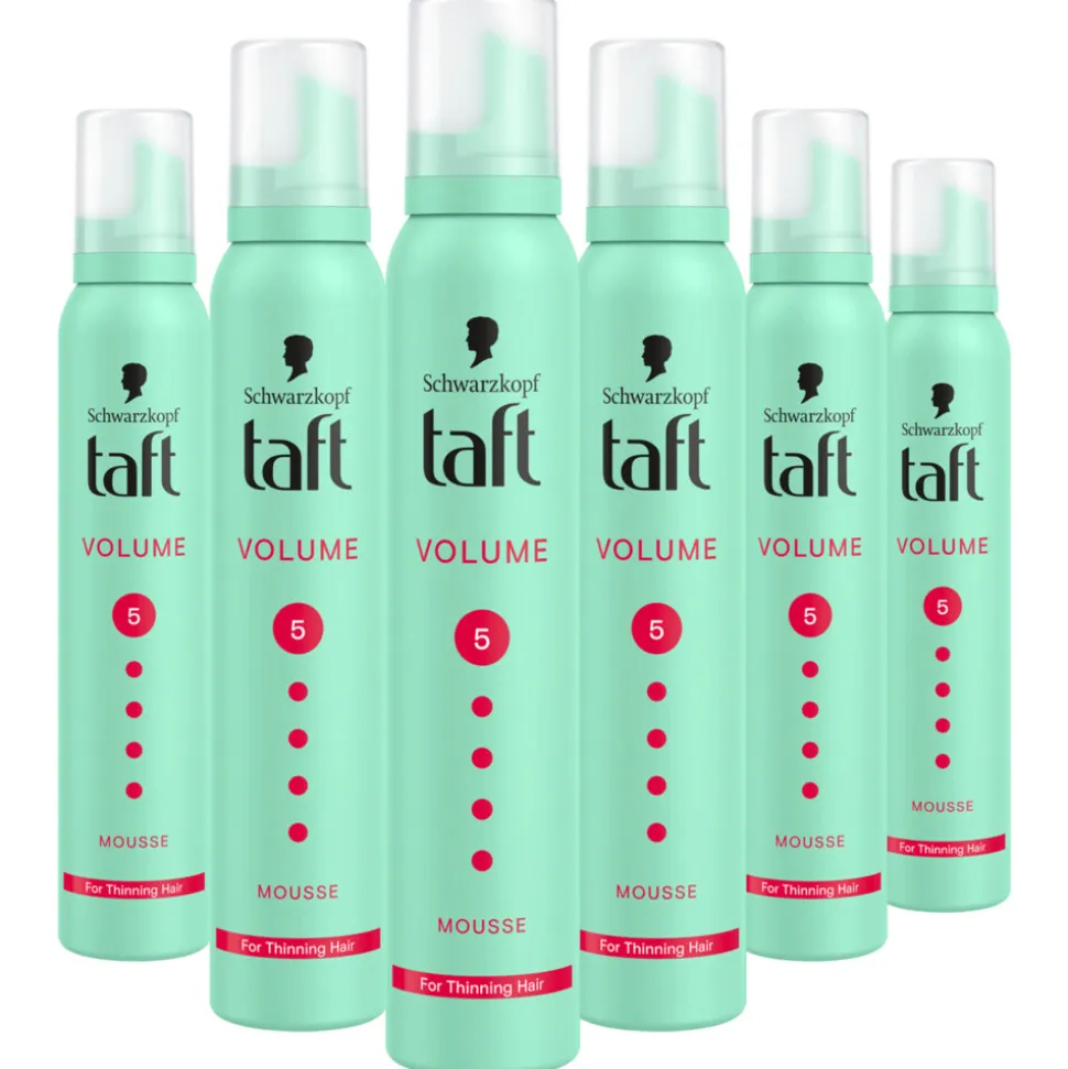 6x Taft True Volume Mousse Mega Strong 200 ml