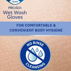 3x TENA Proskin Wet Wash Gloves Zonder Parfum 8 stuks