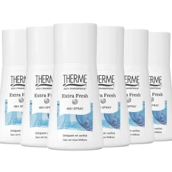 6x Therme Anti-Transpirant Extra Fresh Spray 75 ml