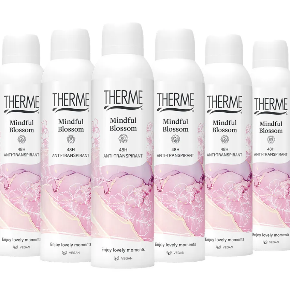 6x Therme Anti-Transpirant Mindful Blossom 150 ml