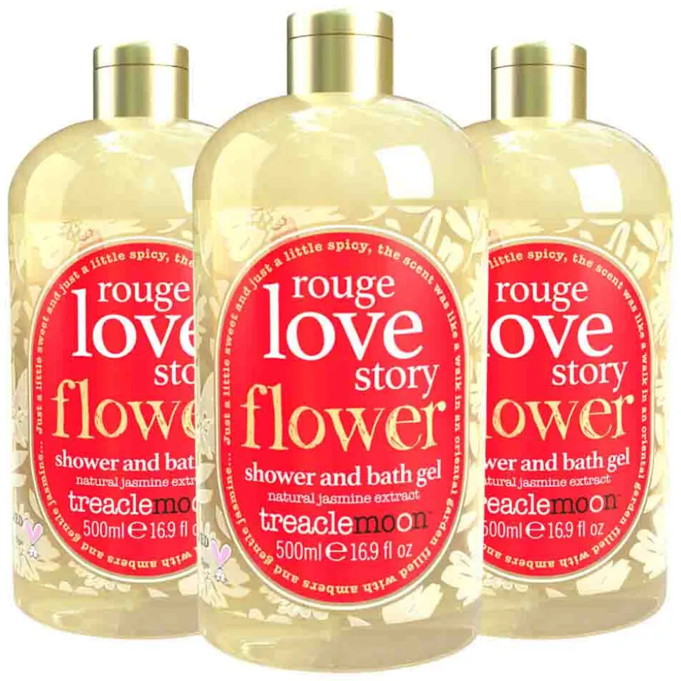 3x Treaclemoon Rouge Love Story Bad en Douchegel 500 ml