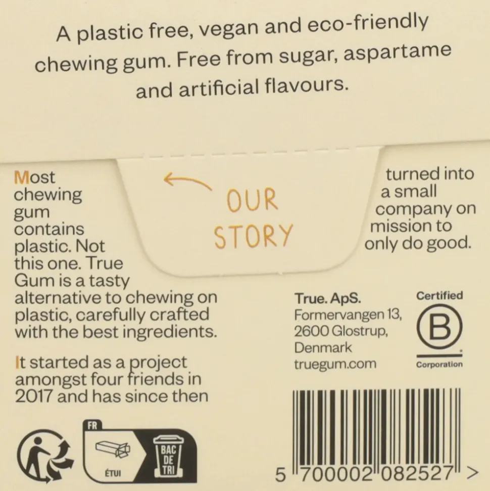 6x True Gum Ginger & Turmeric Sugarfree 21 gr