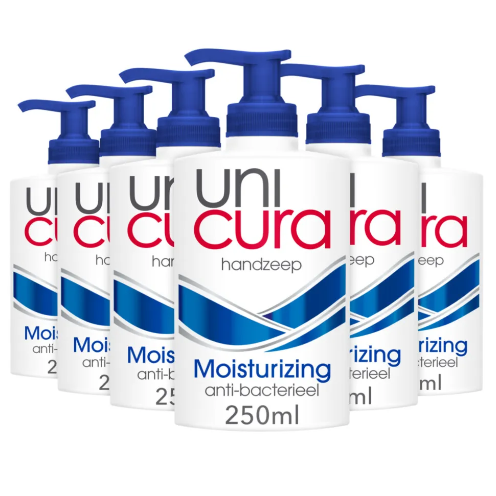 6x Unicura Vloeibare Handzeep Prebiotica Moisturizing 250 ml