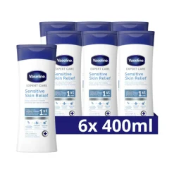 6x Vaseline Bodylotion Sensitive Skin Relief 400 ml