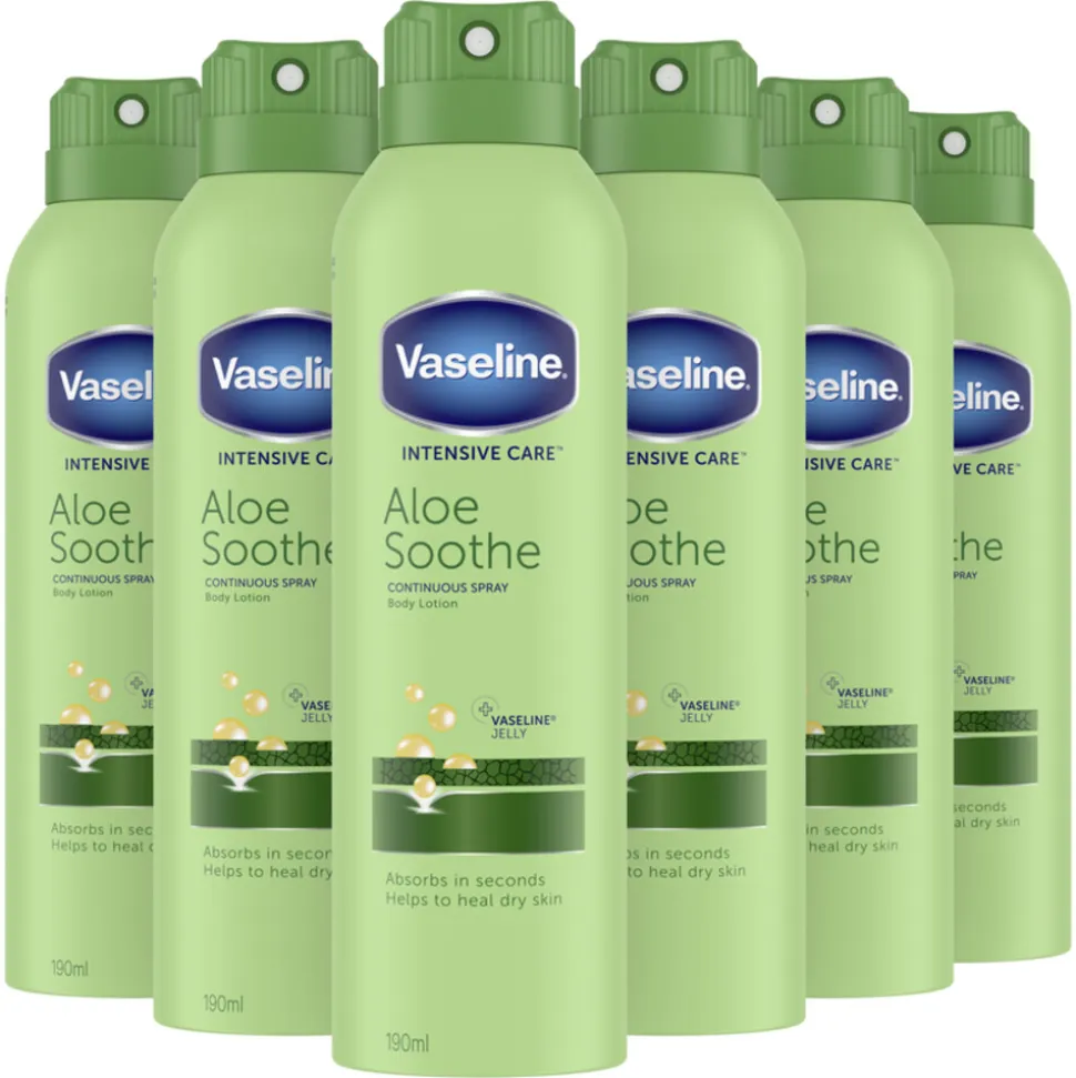 6x Vaseline Bodylotion Spray Aloe Soothe 190 ml