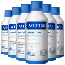 6x Vitis Mondwater Sensitive 500 ml