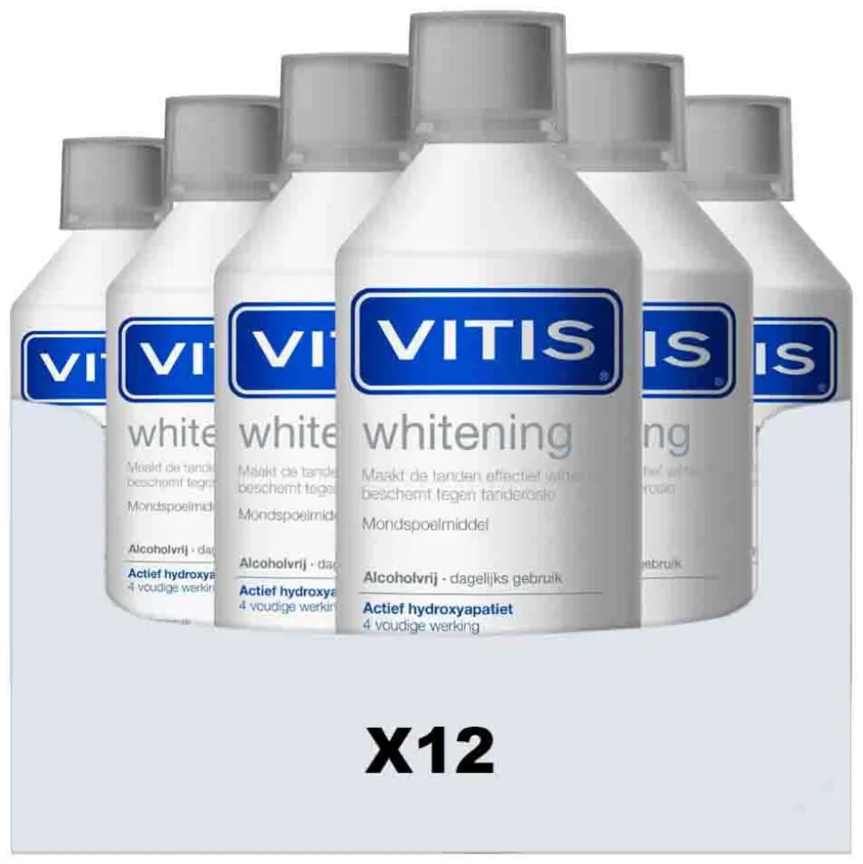 12x Vitis Mondwater Whitening 500 ml