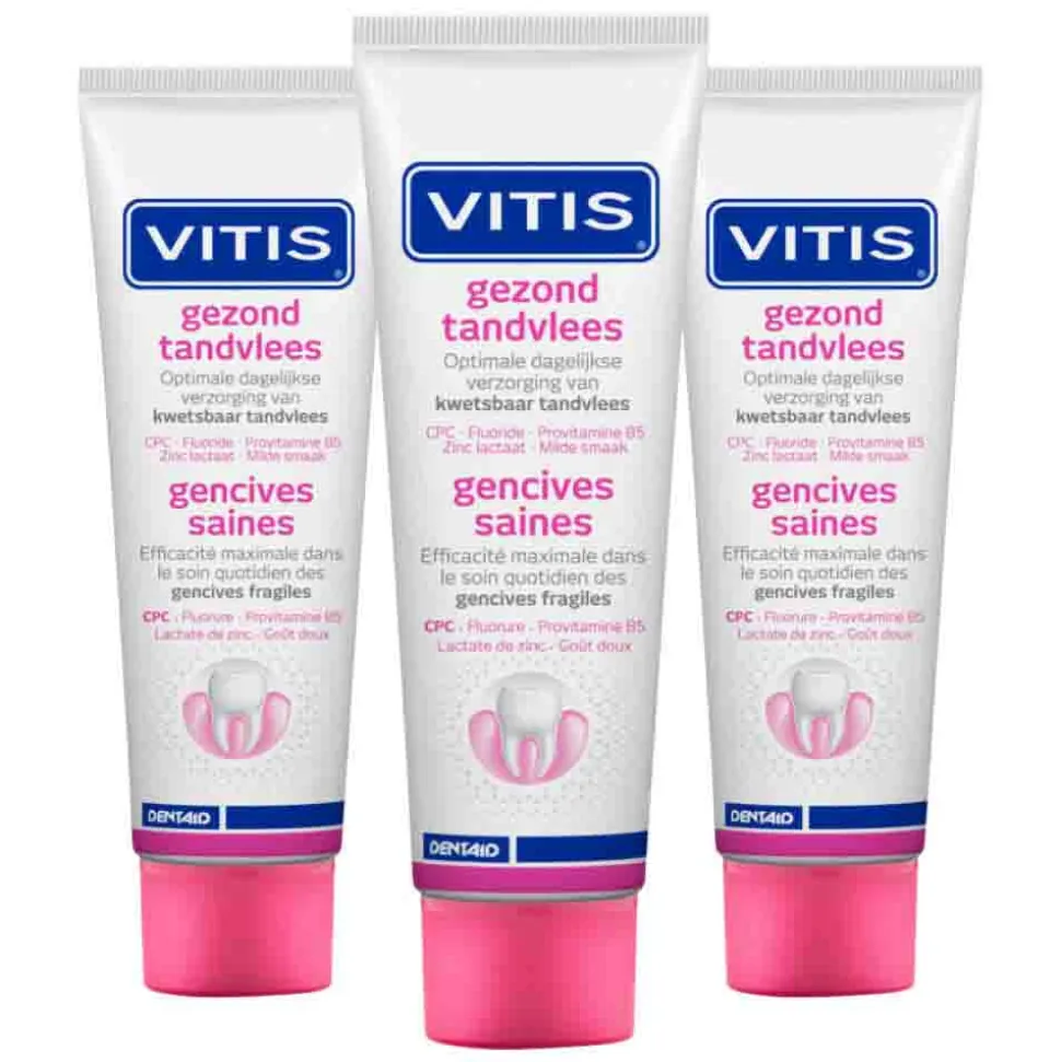 3x Vitis Tandpasta Gezond Tandvlees 75 ml