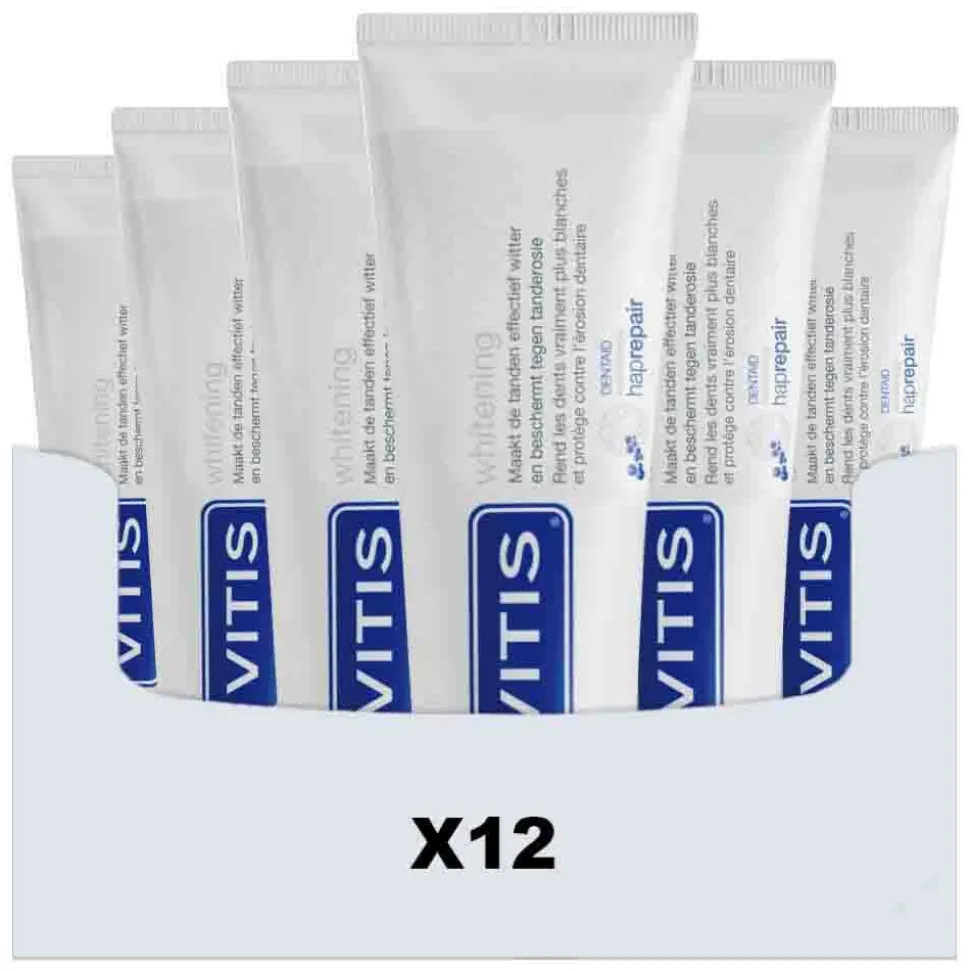 12x Vitis Tandpasta Whitening 75 ml