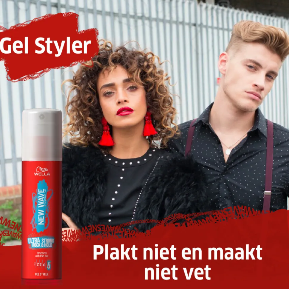 6x Wella New Wave Rock & Hold Gel 100 ml