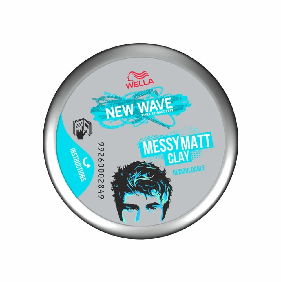 6x Wella New Wave Ultra Effect Go Matt Clay 75 ml