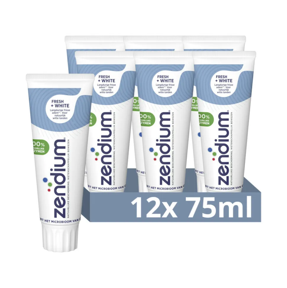 12x Zendium Tandpasta Fresh+White 75 ml