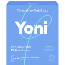 Yoni Biologisch Katoenen Maandverband Medium 10 stuks
