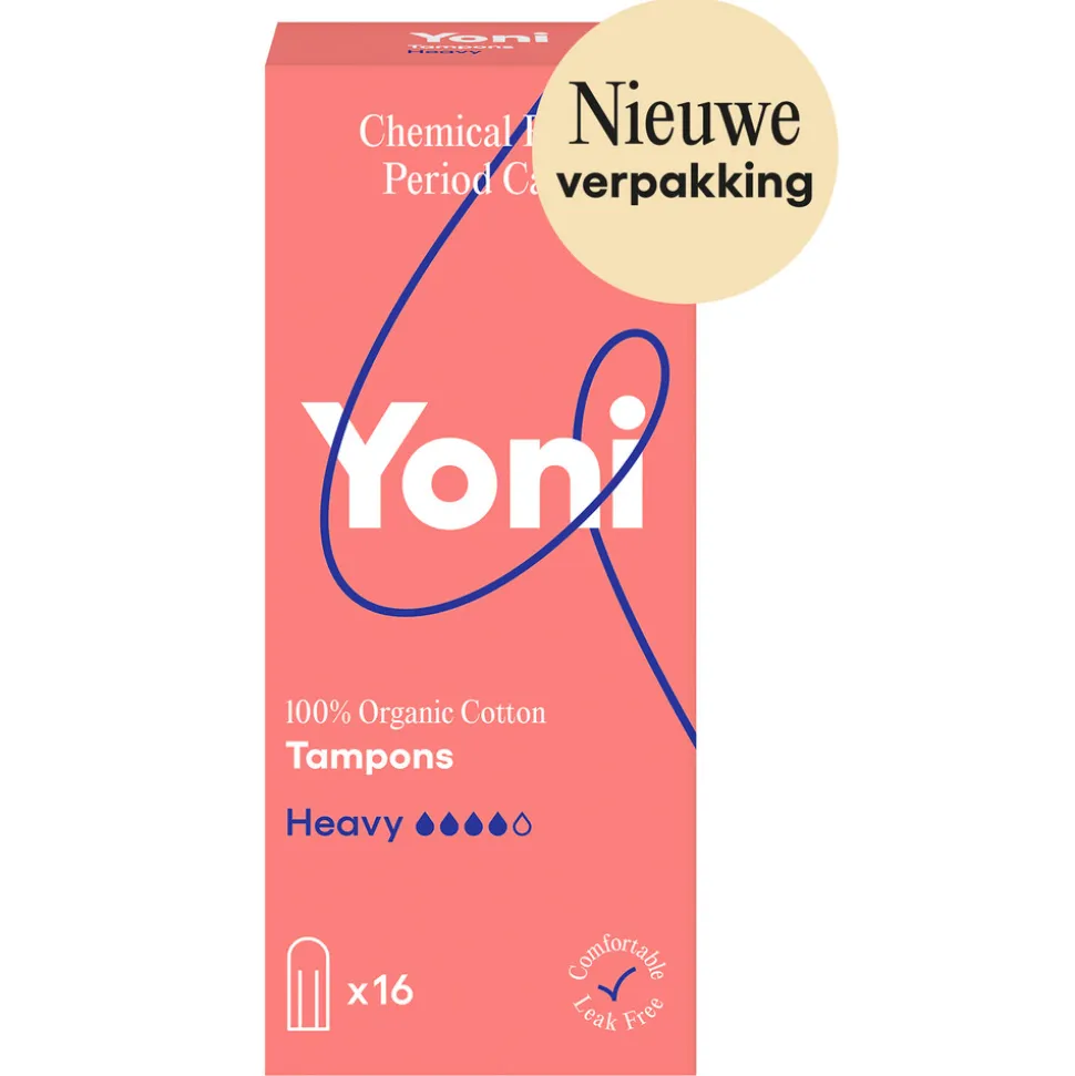 Yoni Biologisch Katoenen Tampons Heavy 16 stuks