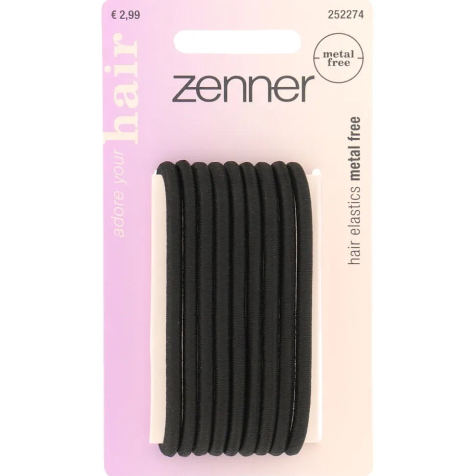 Zenner Elastieken Metal Free Zwart 9 stuks