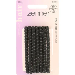 Zenner Elastieken Stay in Hair Zwart 7 stuks